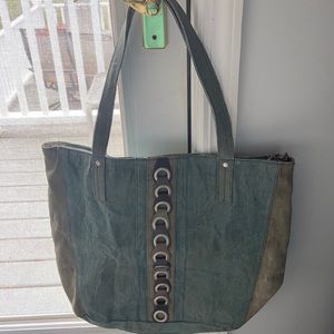 Mona BCanvas tote new without tags teal